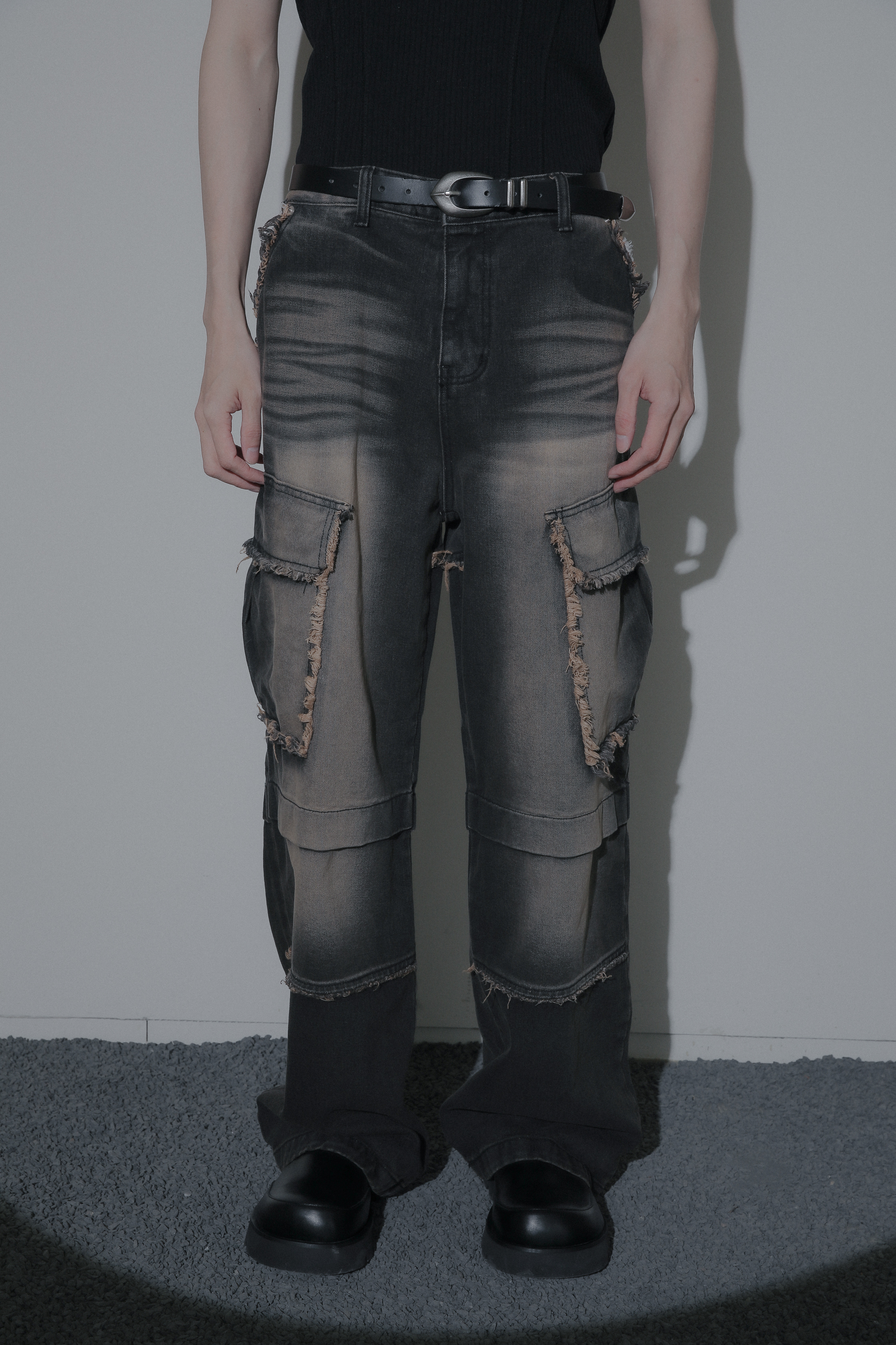 【Unisex】Franket Cargo Denim Pants #牛仔褲