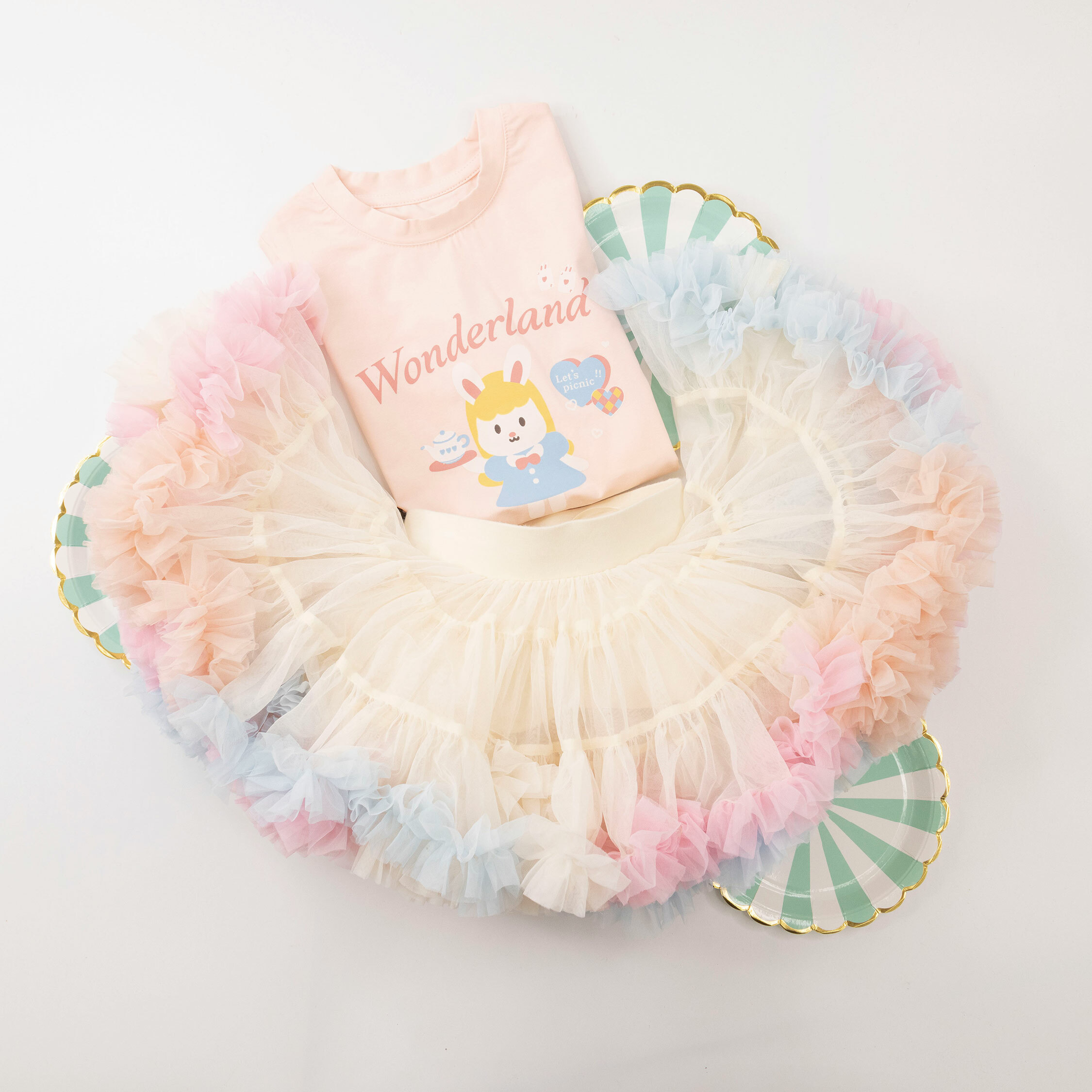 【JB1057】愛麗絲兔。霜柔棉連衣裙