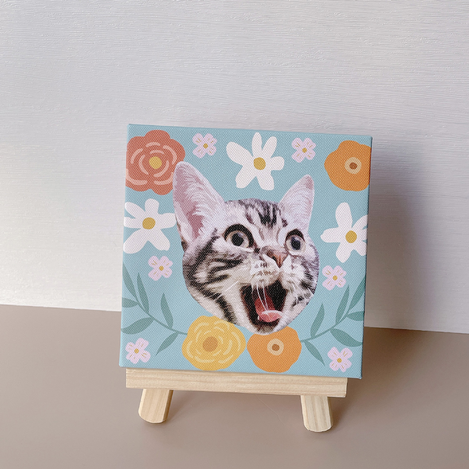 客製寵物無框油畫