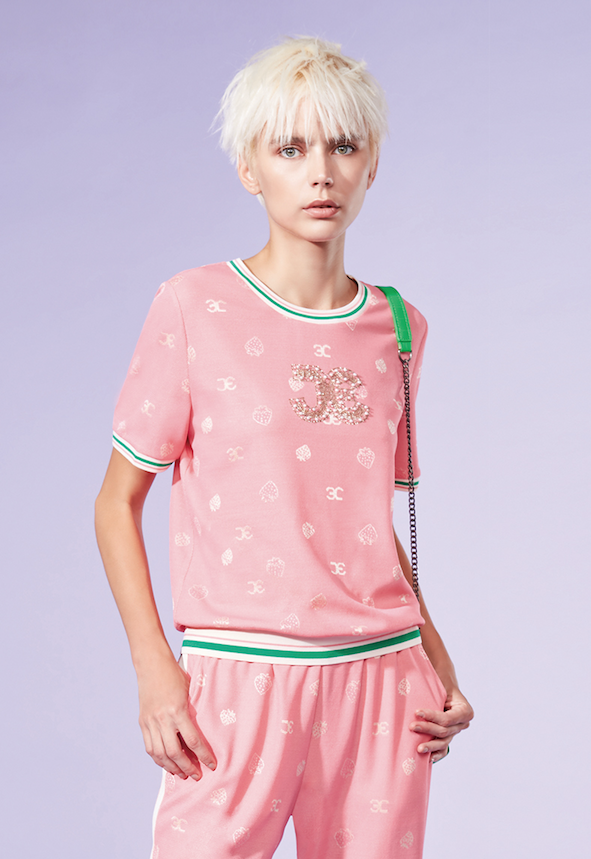 BD10301A1 夏日西瓜鑽logo上衣