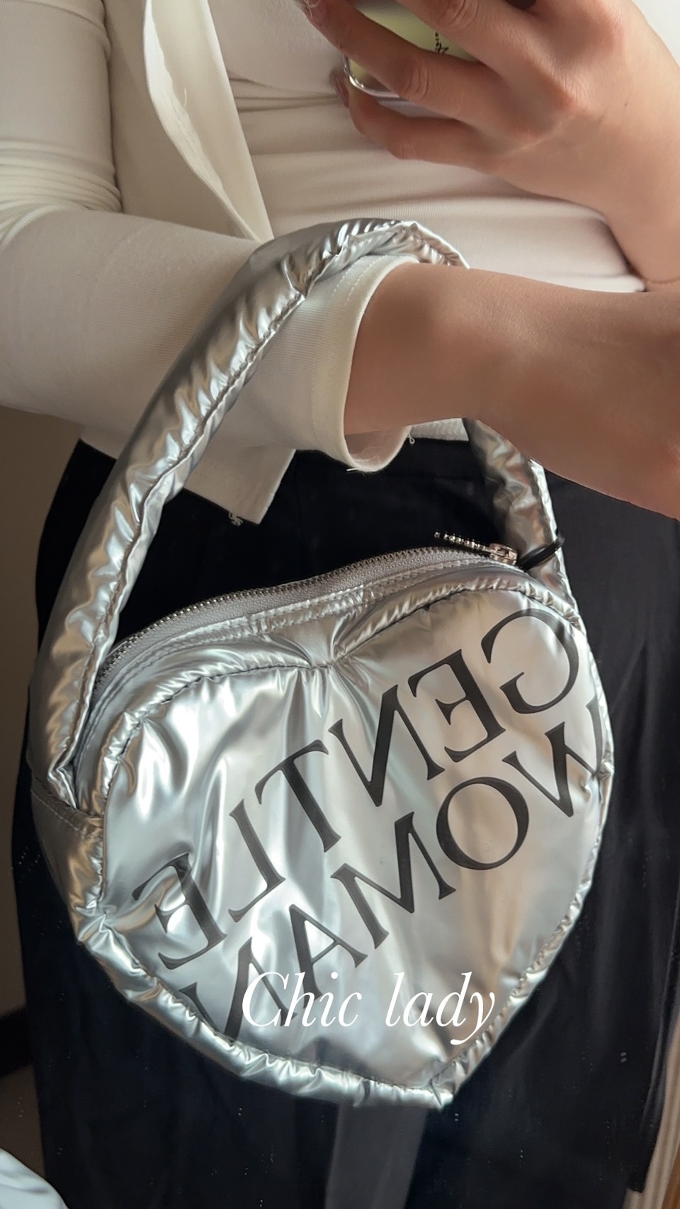 泰國連線帶回現貨釋出Gentle woman銀色愛心包