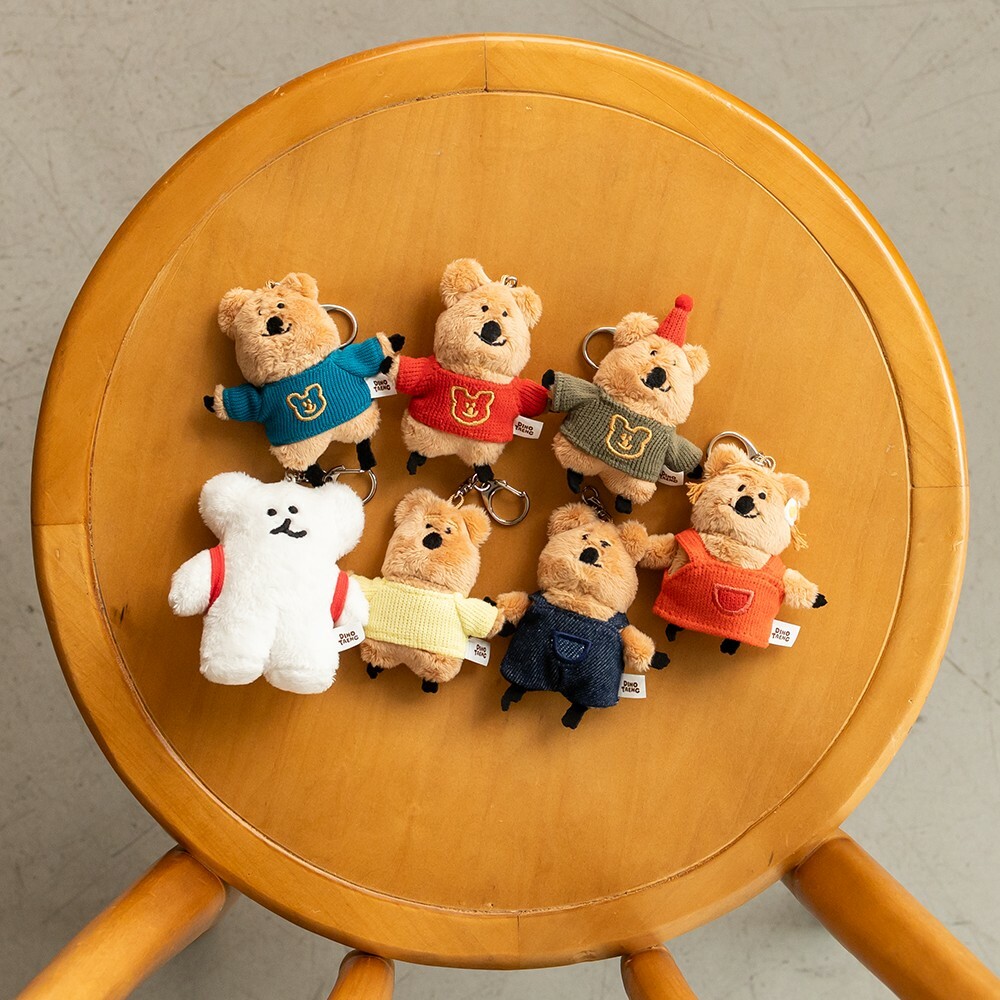 【代購】Dinotaeng Quokka 短尾袋鼠 袋鼠 校園系列 玩偶 鑰匙圈 吊飾 配件