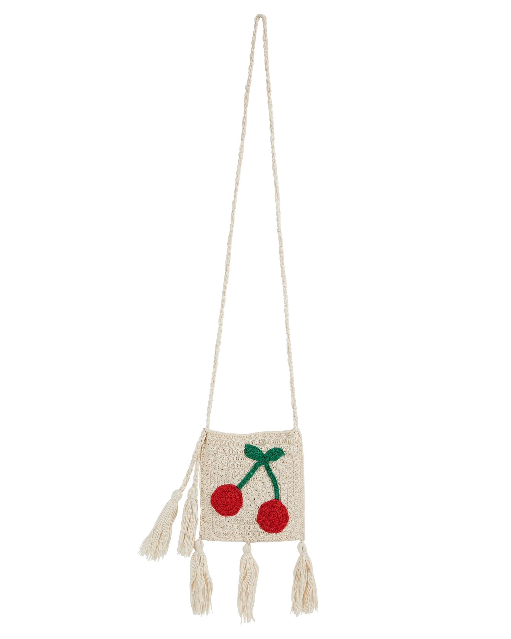 Emile et Ida Cherry Crochet Bag, Cream main image 0