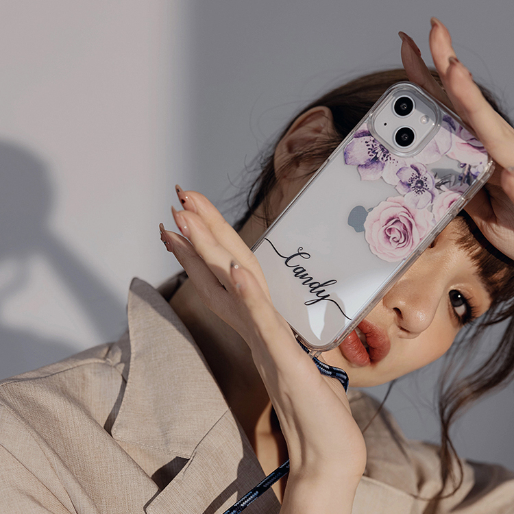 【特惠款】古典玫瑰 iPhone 13 掛繩手機殼
