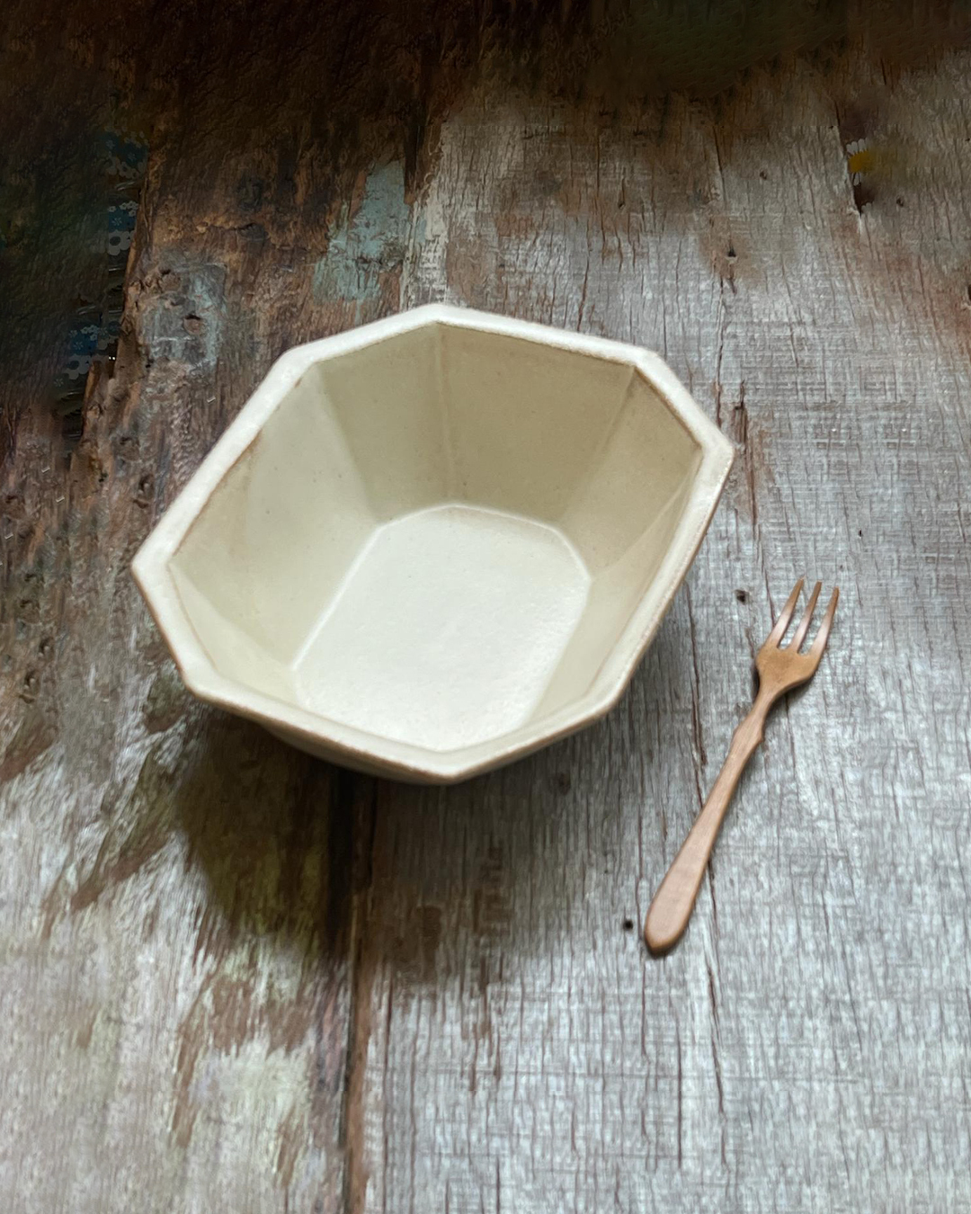 Mashiko ware kinari 20cm Octagon Bowl｜Wakasama