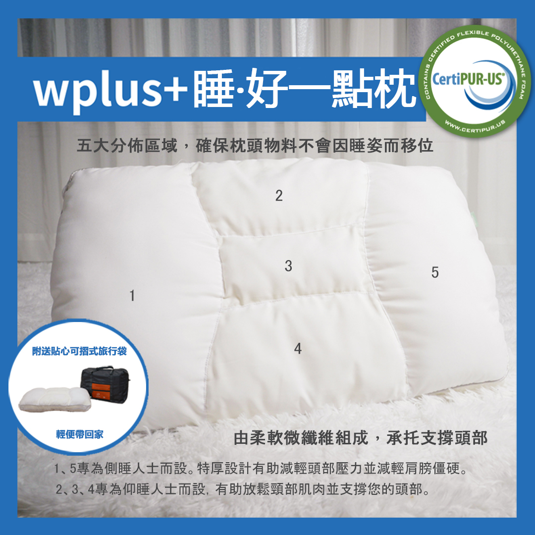 wplus+ 睡．好一點 3D枕