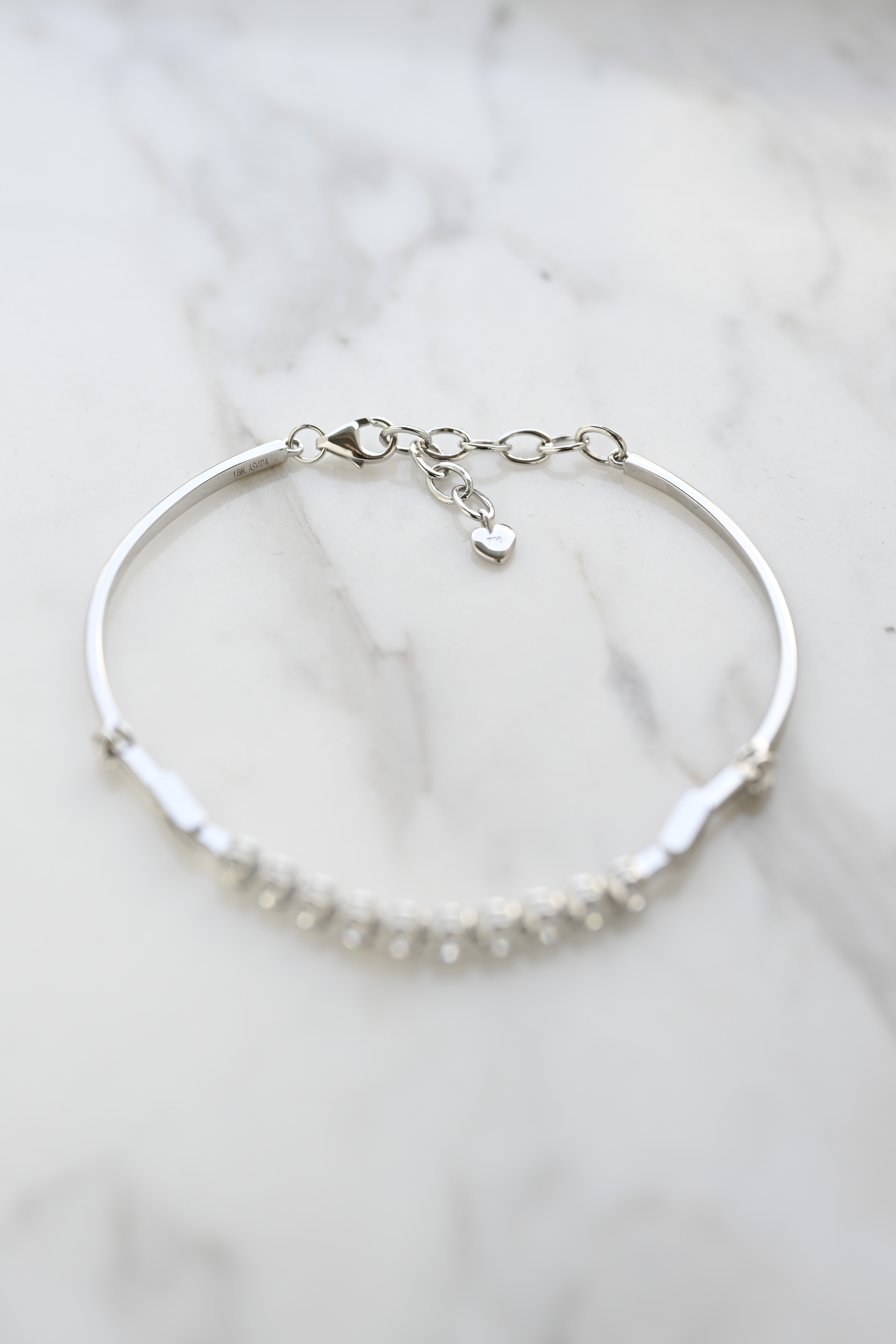 18K Half Tennis Diamond Bracelet