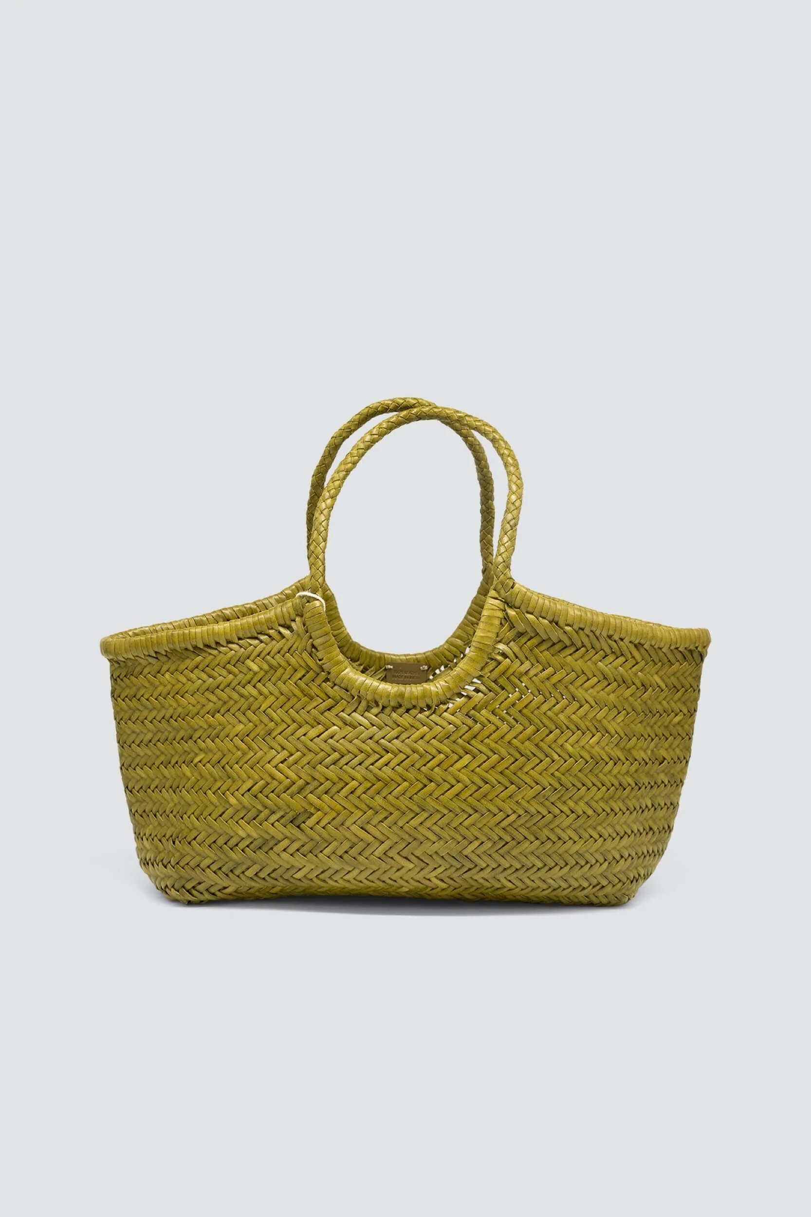【預購】8822 NANTUCKET 皮革編織包 / BAMBOO GREEN 竹綠
