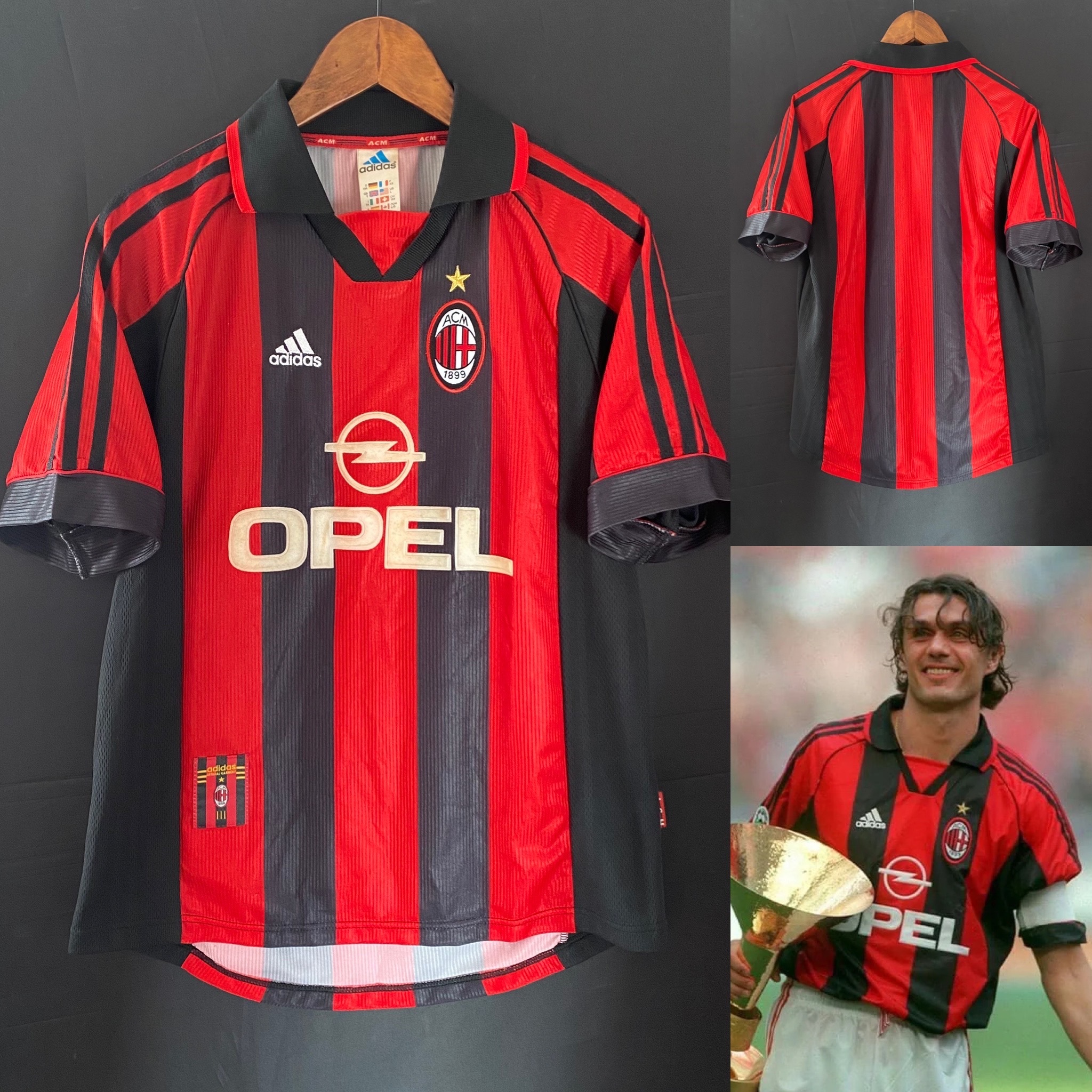 AC Milan 1998-1999 Adidas Home Shirt