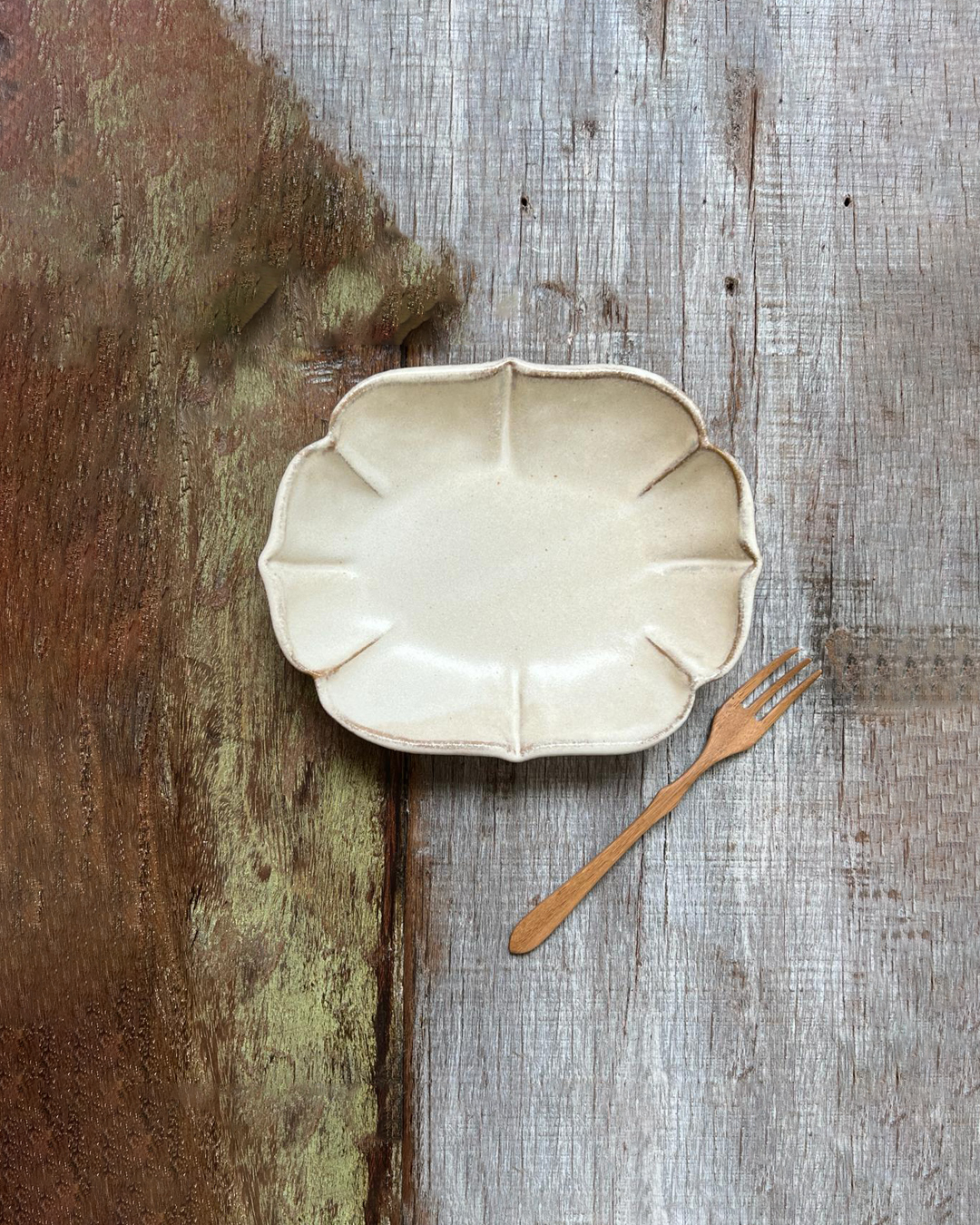 Mashiko ware kinari Lotus Plate M｜Wakasama