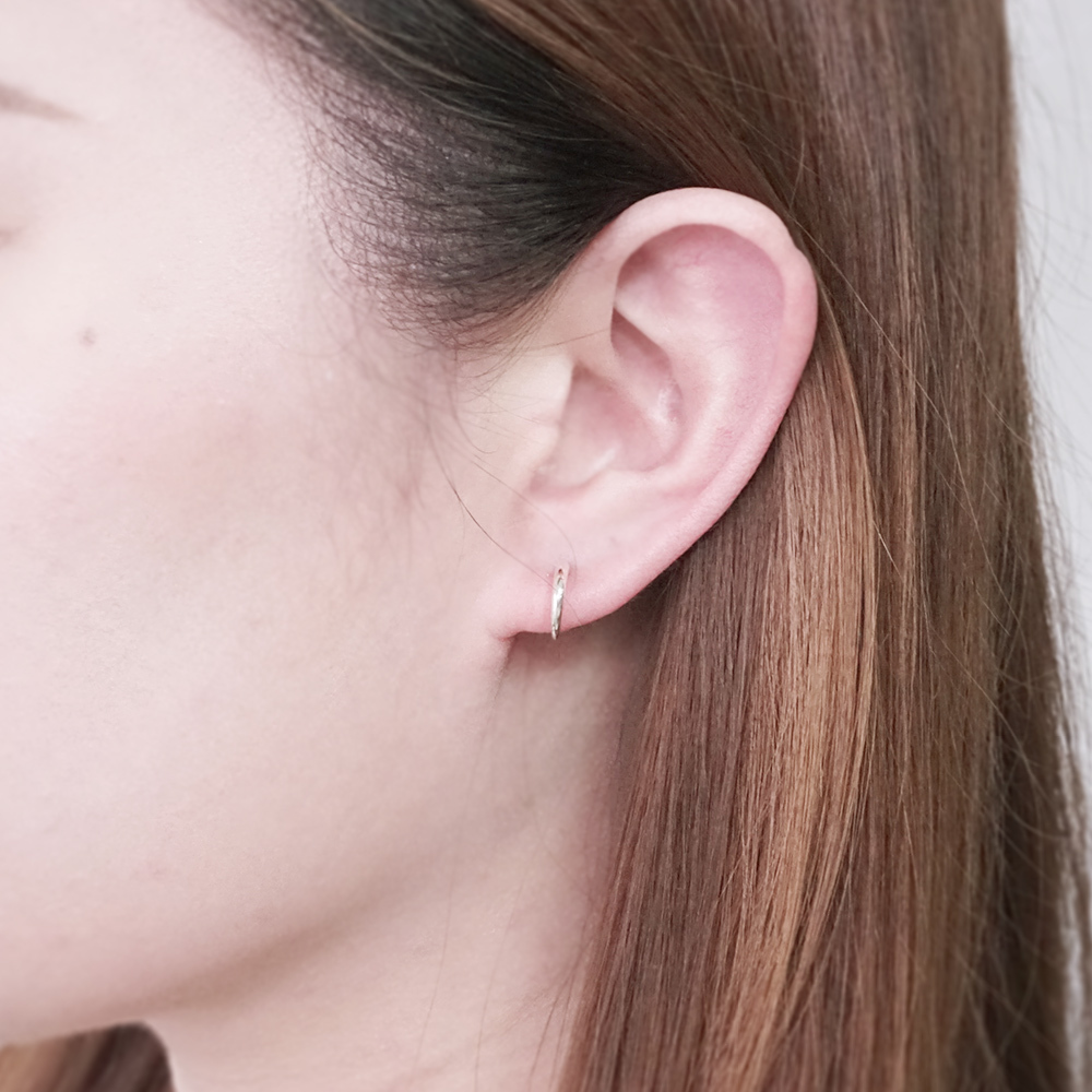 弦月 針式耳環 925純銀耳環 女生 男生 中性耳環