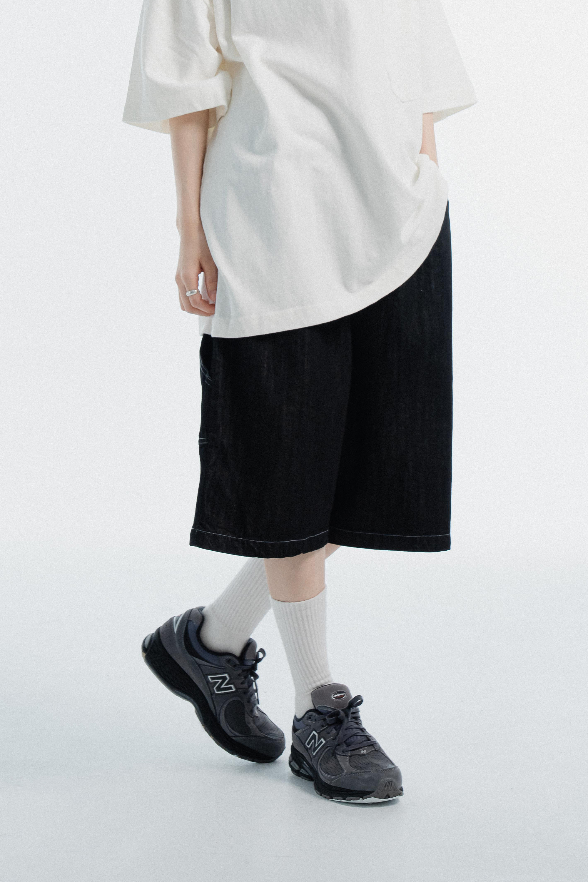 |韓國Korea|牛仔挺版六分短褲