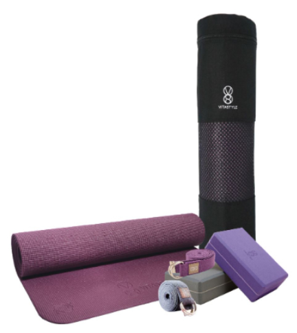 1個瑜珈墊+1個瑜珈磚+1條瑜珈棉繩【鐵扣】