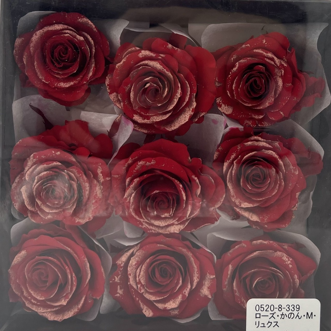 日本不凋大輪玫瑰(鑲金/9朵) 05208-339