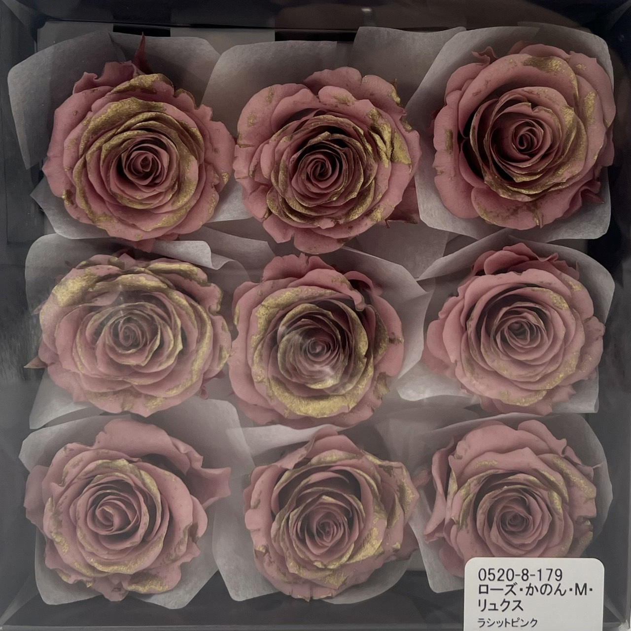 日本不凋大輪玫瑰(鑲金/9朵) 05208-179