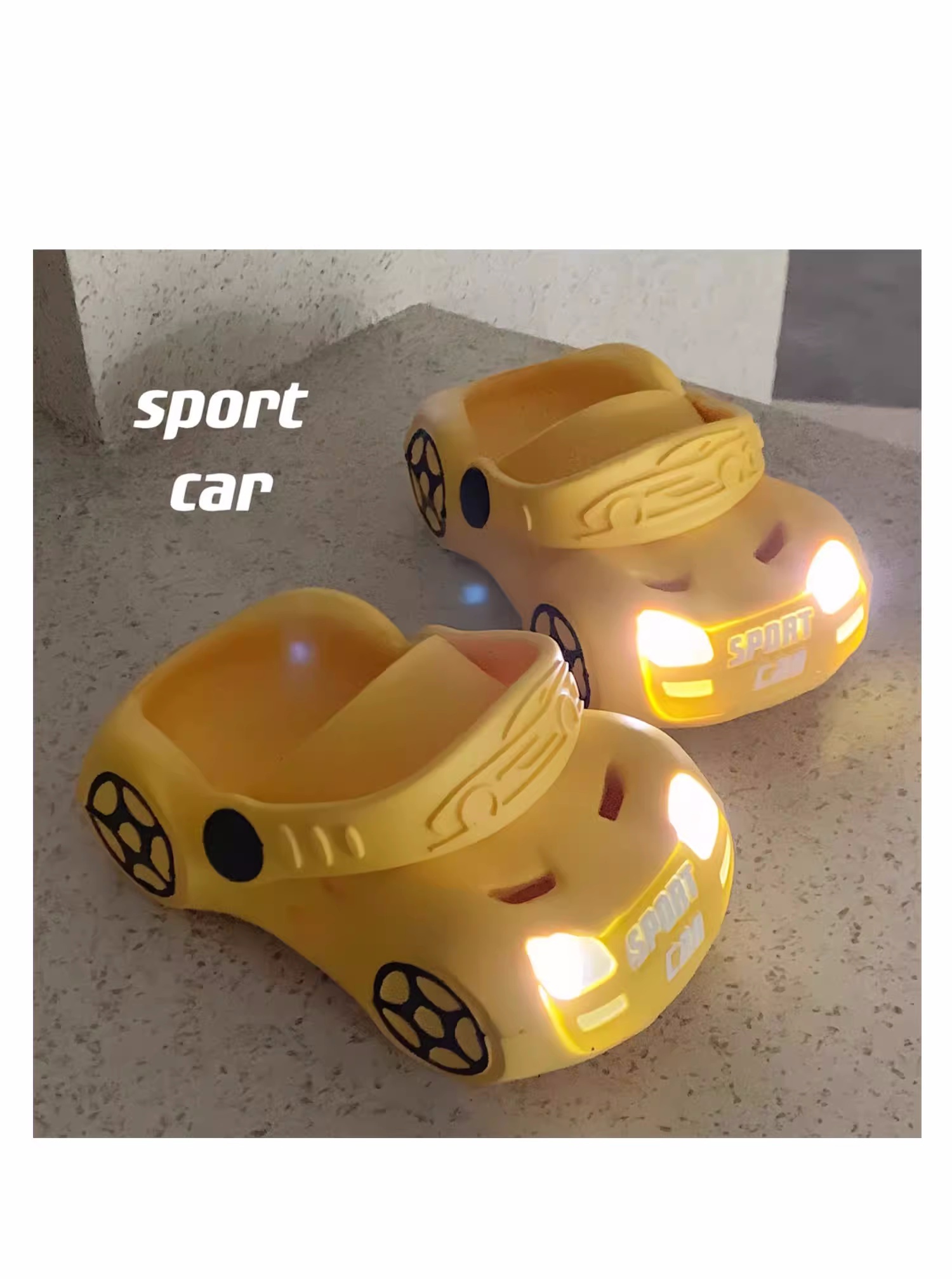 會亮的車車洞洞鞋