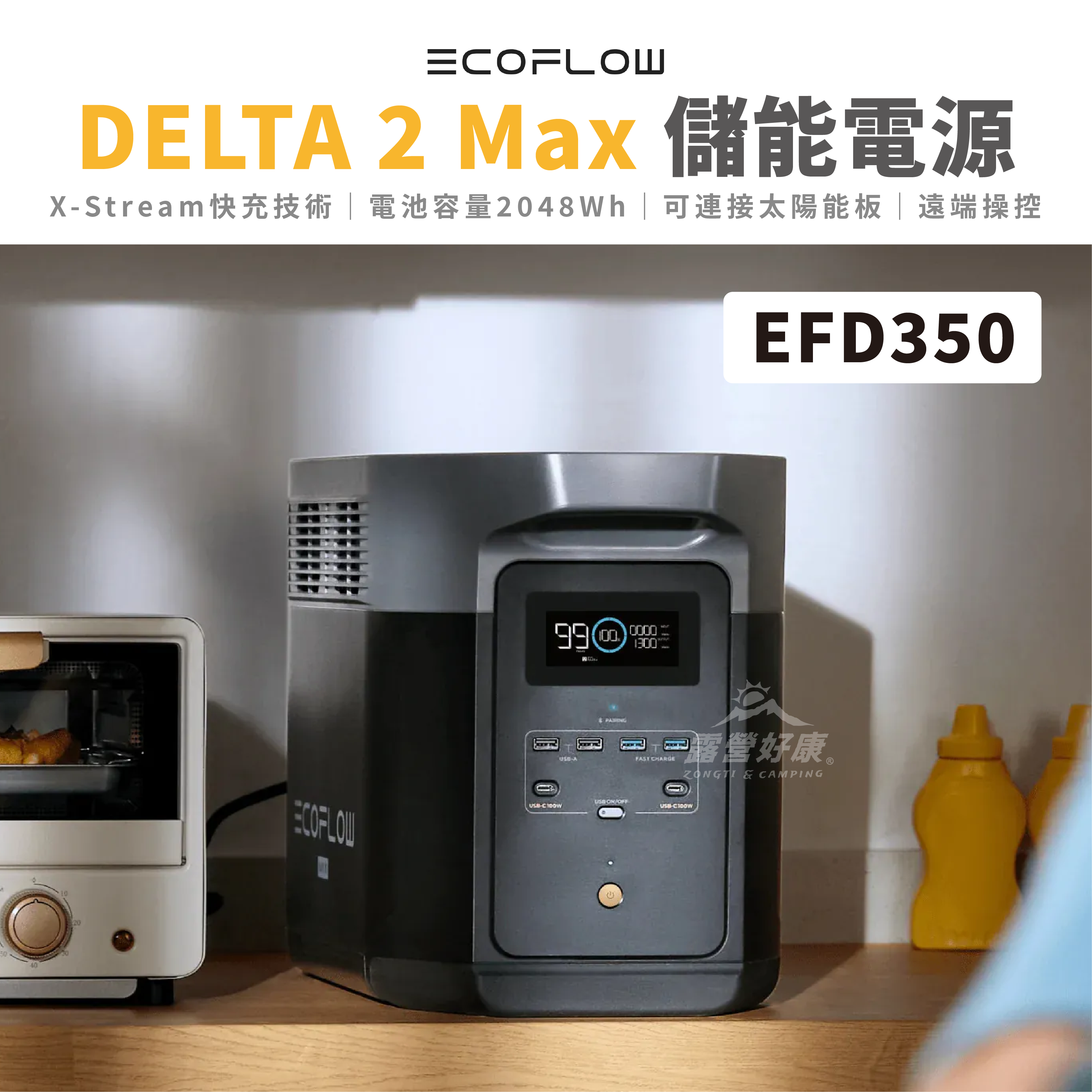 【EcoFlow】 DELTA 2 Max 儲能電源 EFD350