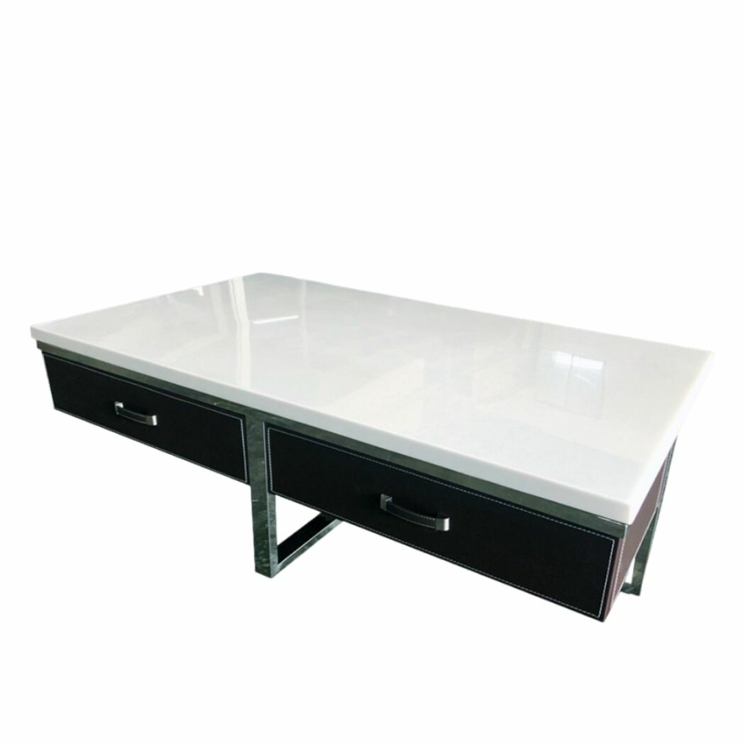 卡其諾︱雪花玉天然石面大長几