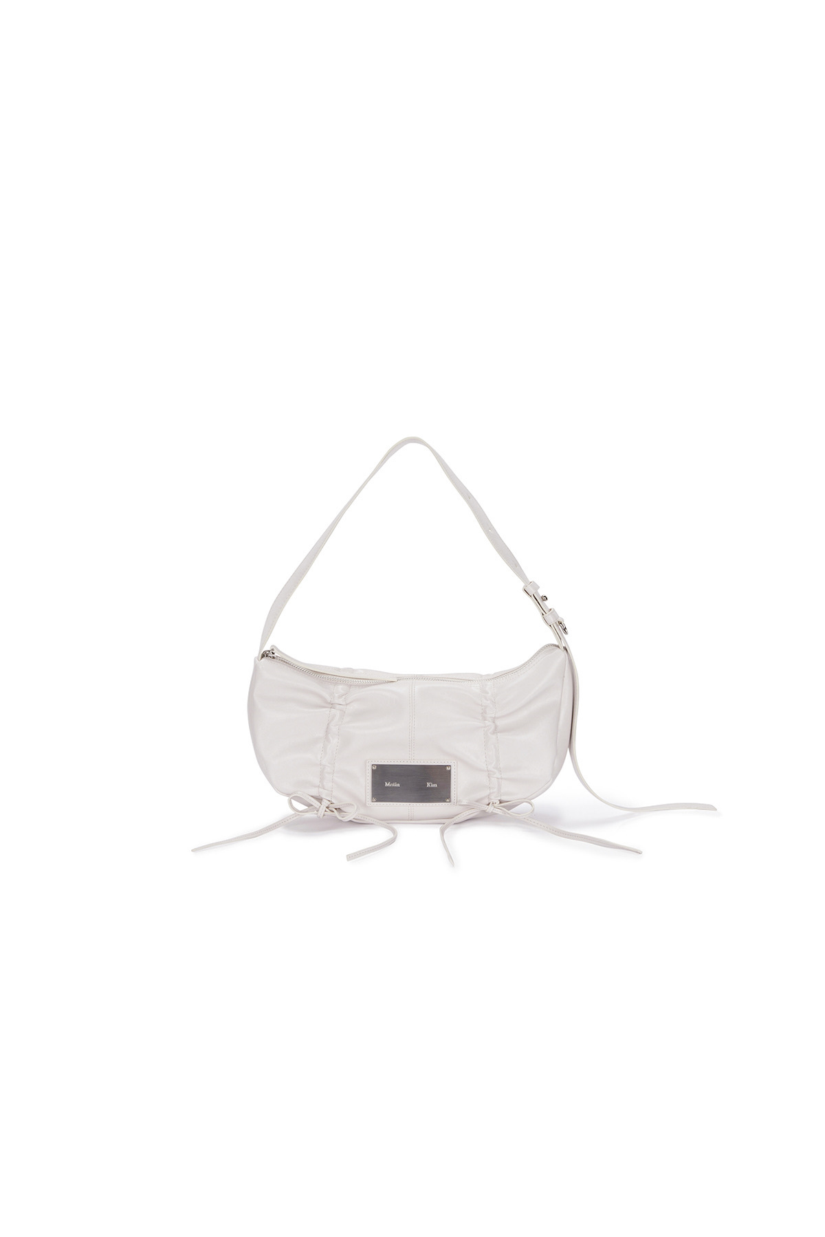 【隨時截單！限時優惠預訂】 MATIN KIM HALF SHIRRING RIBBON ROUND BAG