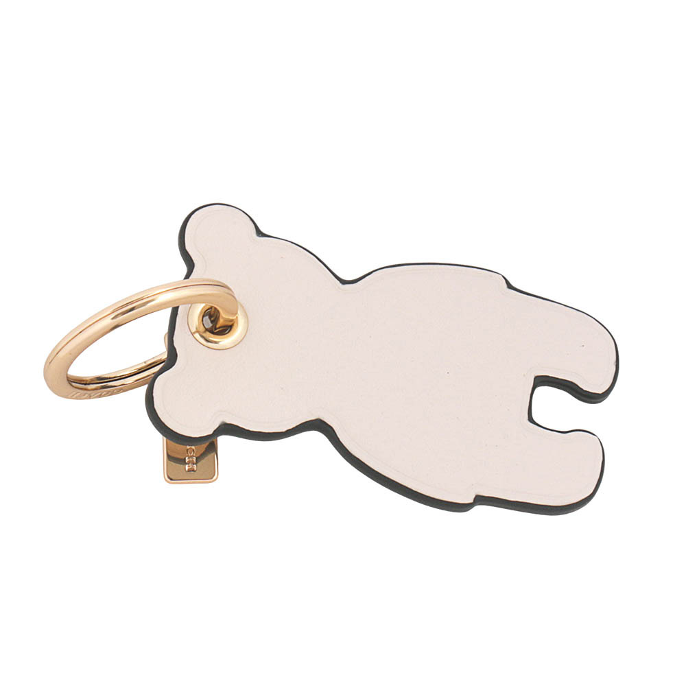 【COACH】平滑皮革熊熊造型吊飾/鑰匙圈(白色) CF156 IMCHK