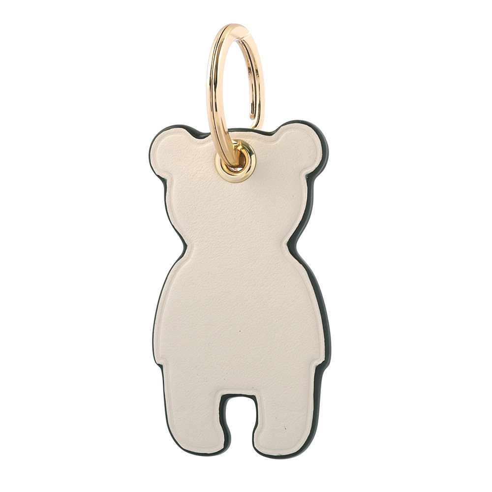 【COACH】平滑皮革熊熊造型吊飾/鑰匙圈(白色) CF156 IMCHK