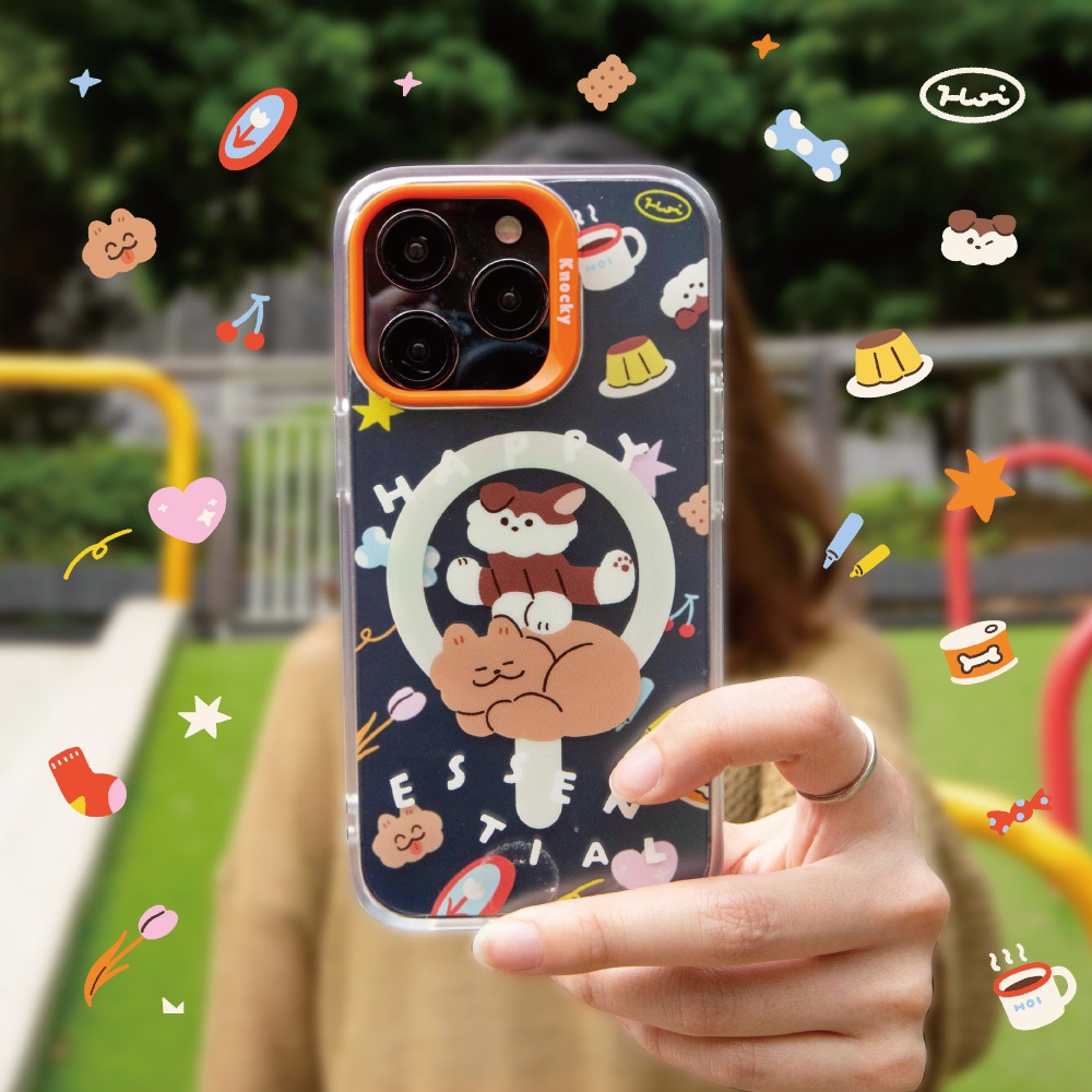 【Knocky x Hoi】『Happy Essential』 iPhone插畫手機殼 支援MagSafe 插畫聯名