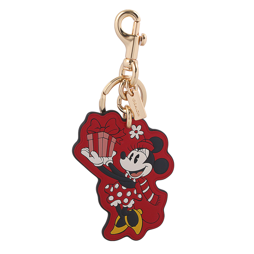 【COACH】Disney X Coach 禮物米妮造型吊飾/鑰匙圈(紅色) CN008 IMRZP