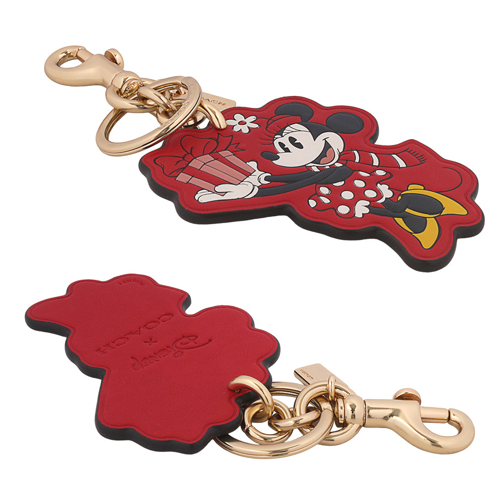 【COACH】Disney X Coach 禮物米妮造型吊飾/鑰匙圈(紅色) CN008 IMRZP