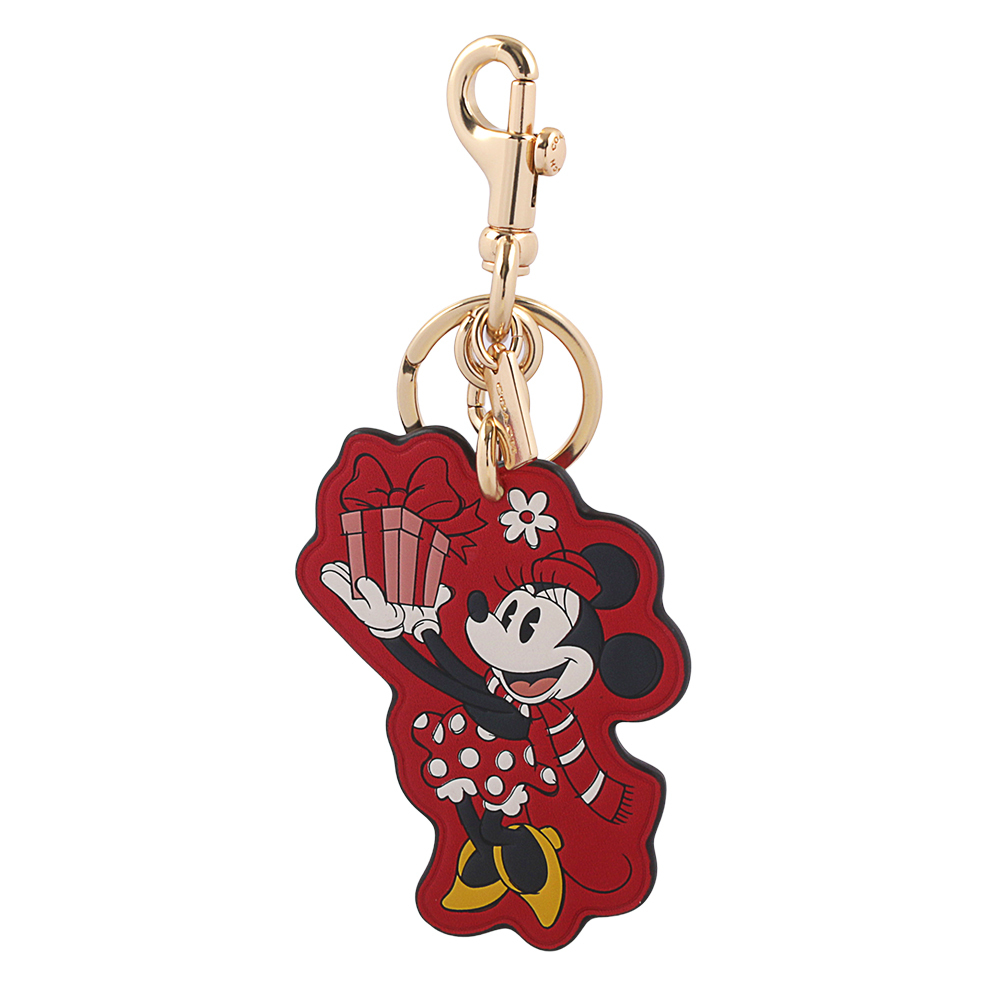 【COACH】Disney X Coach 禮物米妮造型吊飾/鑰匙圈(紅色) CN008 IMRZP