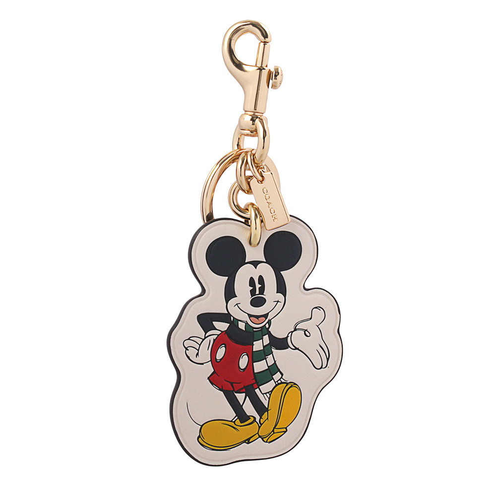 【COACH】Disney X Coach 米奇造型吊飾/鑰匙圈(白色) CN009 IMCHK