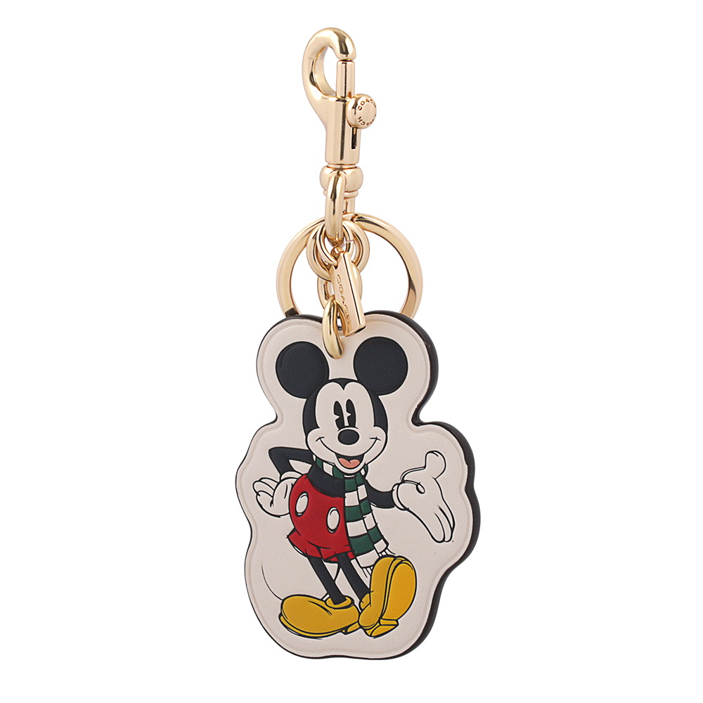 【COACH】Disney X Coach 米奇造型吊飾/鑰匙圈(白色) CN009 IMCHK