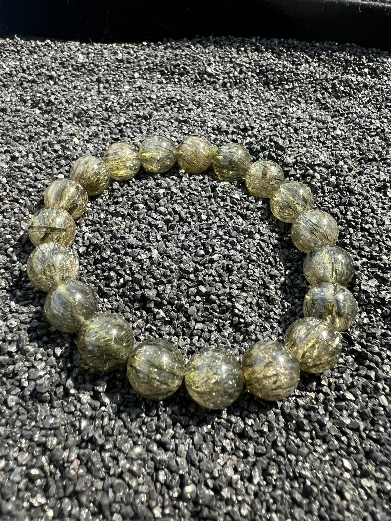 🔮能量水晶🔮綠碧璽髮晶手串 (H3/CR262)