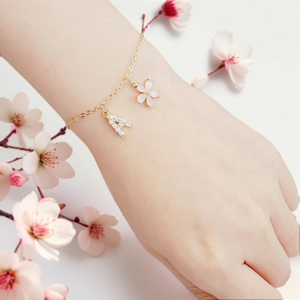 櫻花字母手鏈 / 項鏈