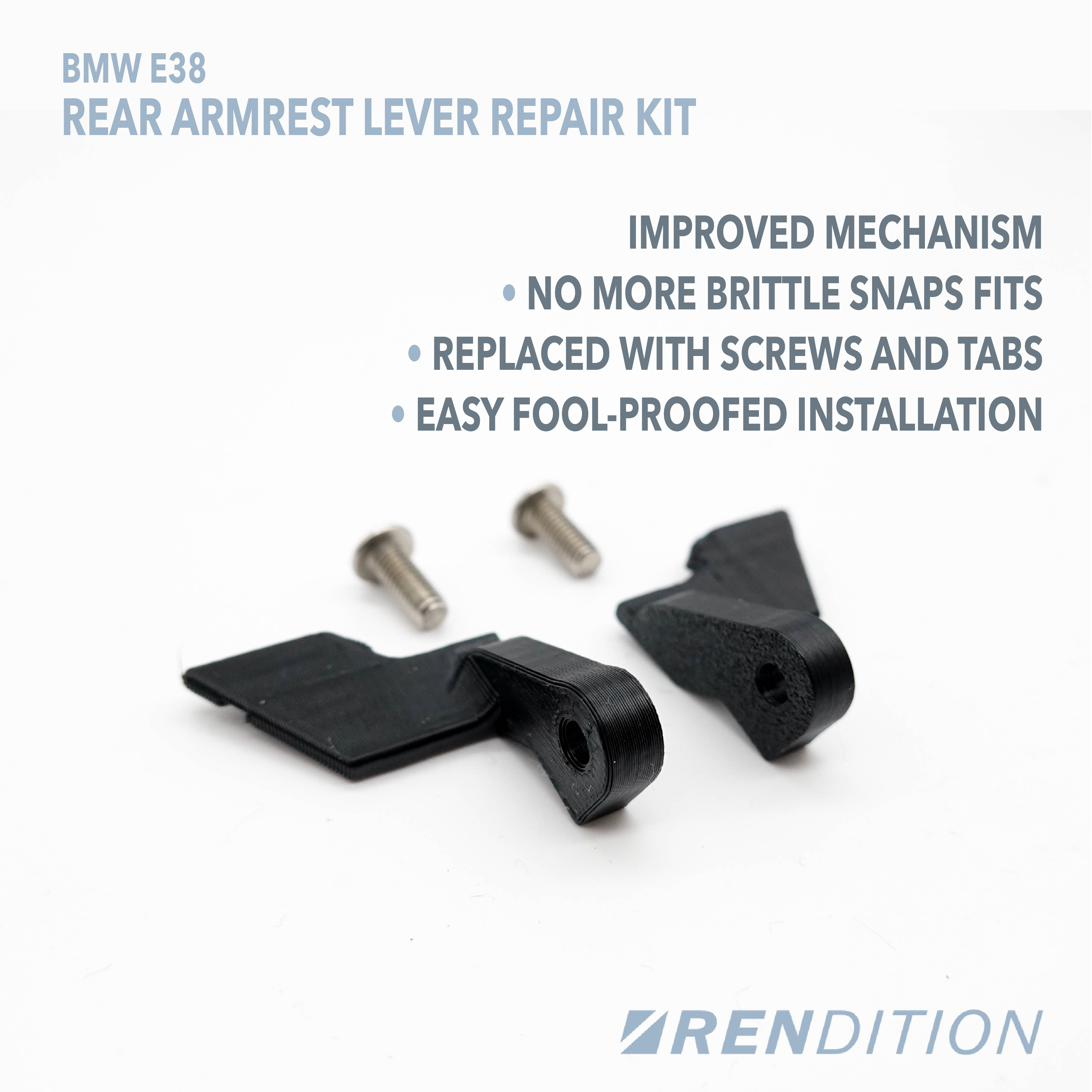 BMW E38 REAR ARMREST LEVER REPAIR KIT