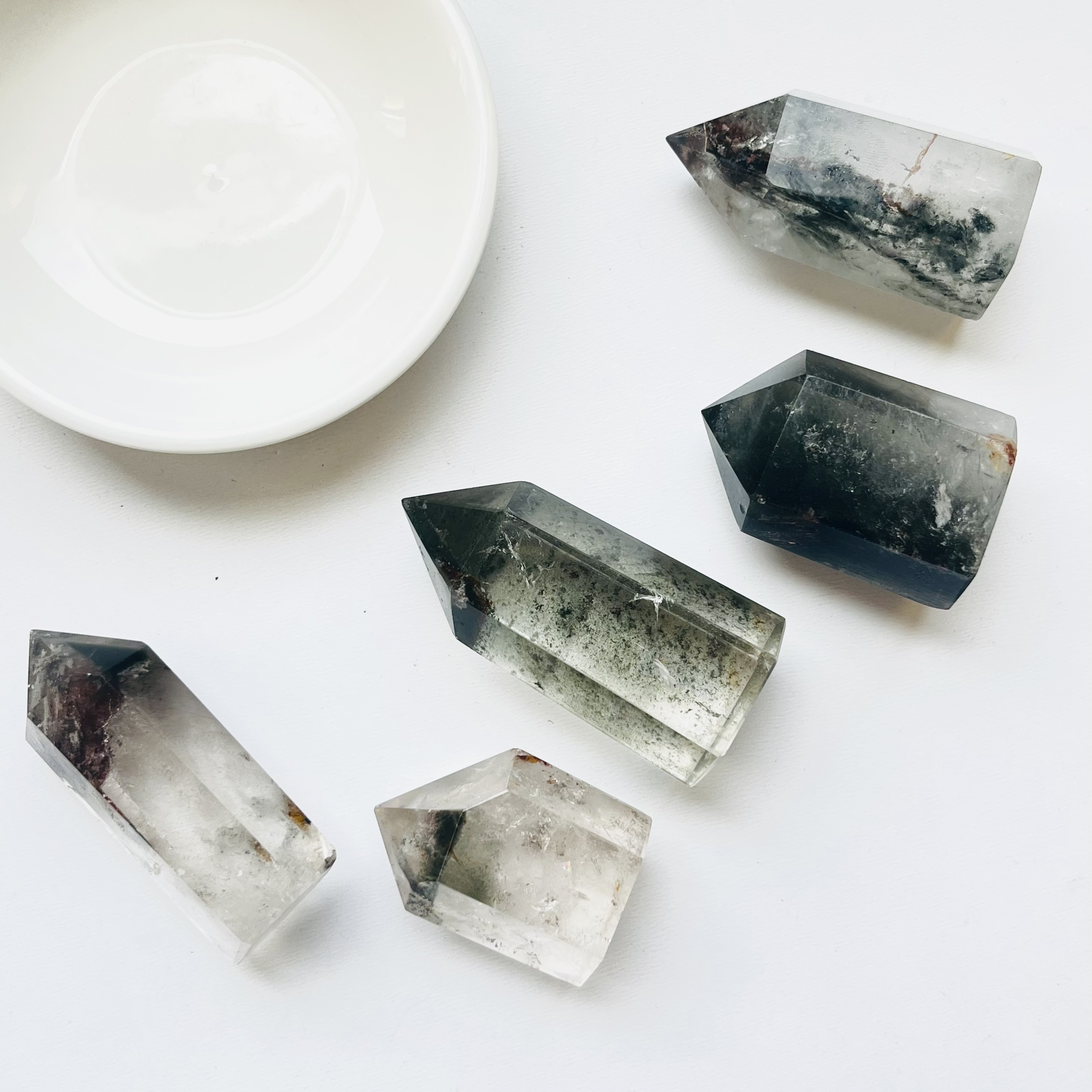 [原石] 綠幽靈水晶 水晶柱