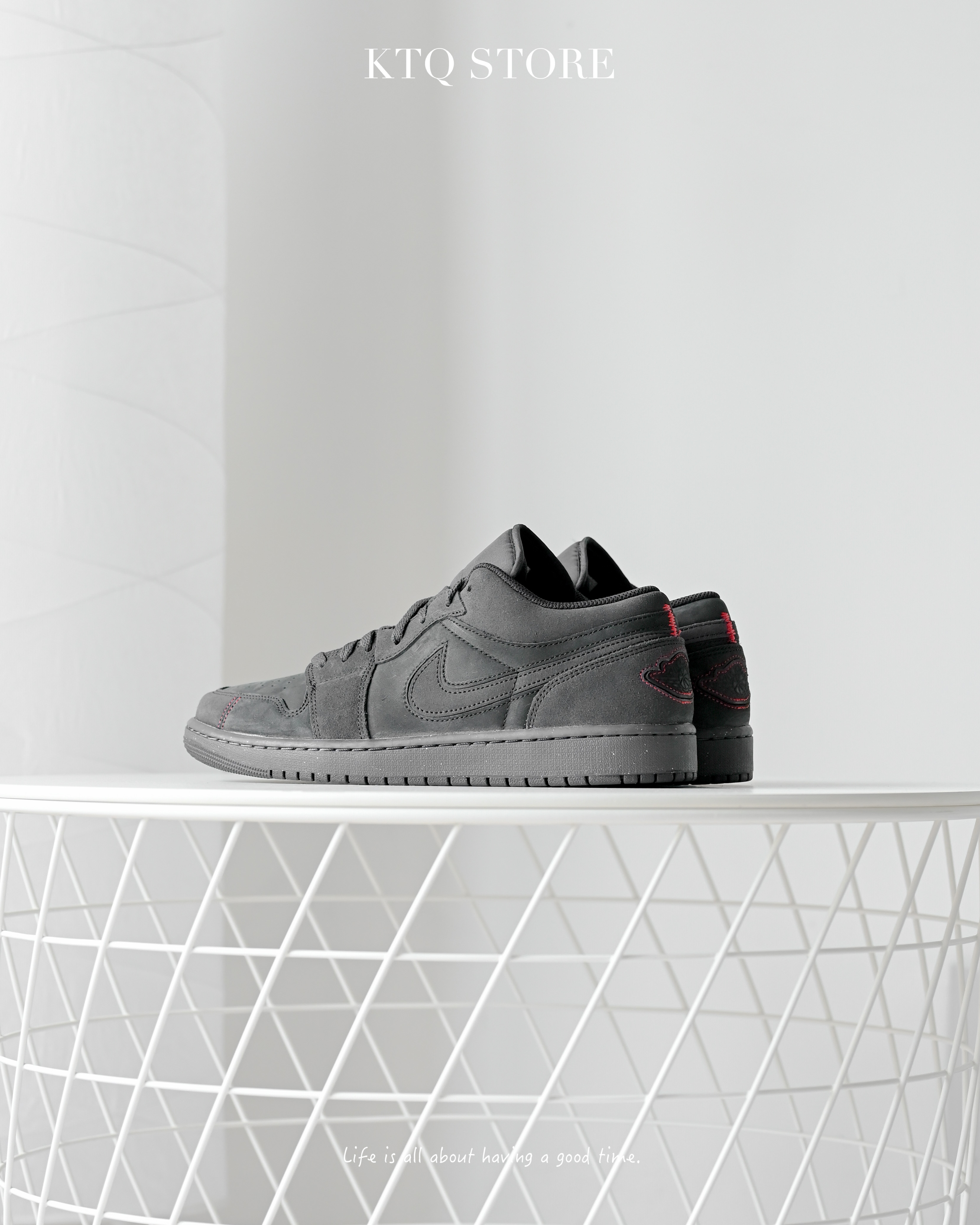 KTQ STORE ‧  Air Jordan 1 Low SE Craft Dark Smoke Grey 深灰 麂皮 FD8635-001