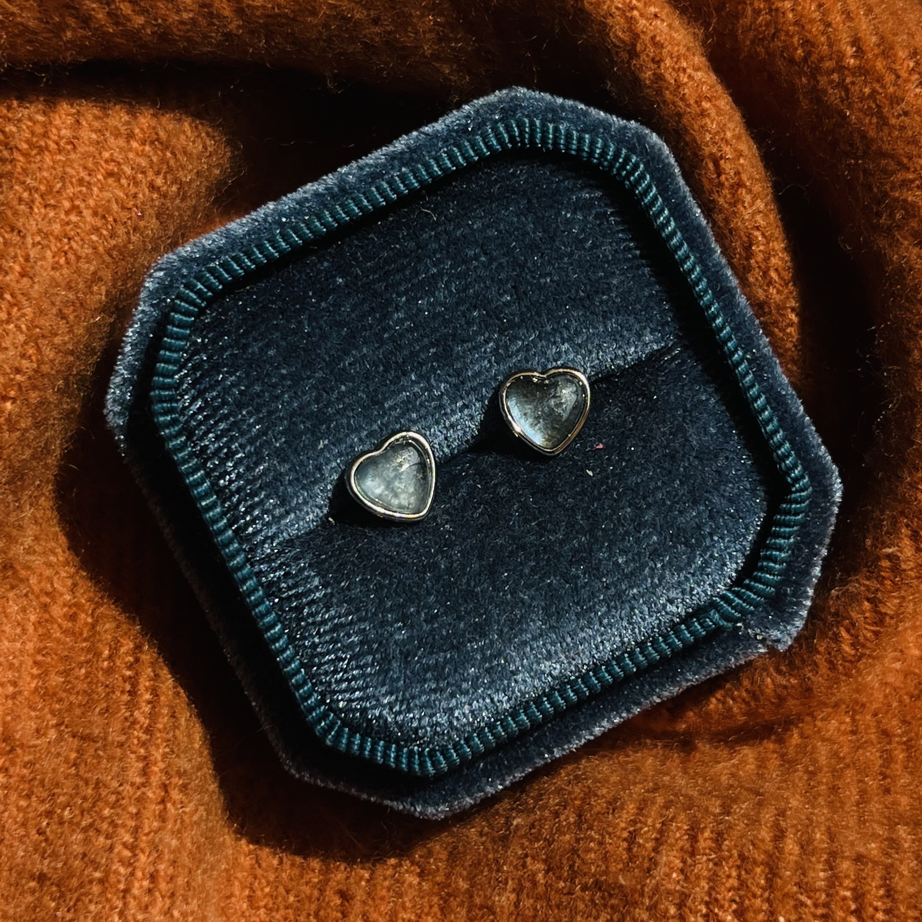 [原石] 海藍寶 925銀水晶耳環