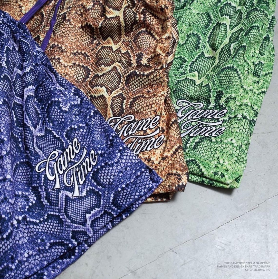 GAMETIME 蛇紋網眼球褲