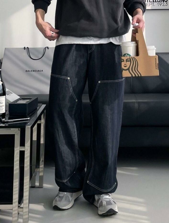 淨色鬆身牛仔褲 P2756