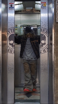 復古棕色塗色黑藍色夾克