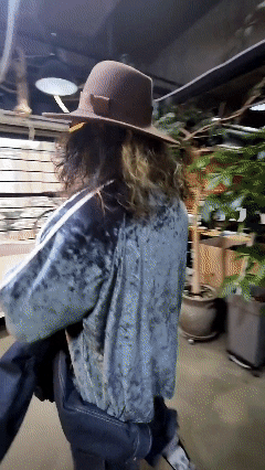 原漿牛仔褶皺工裝闊腿褲