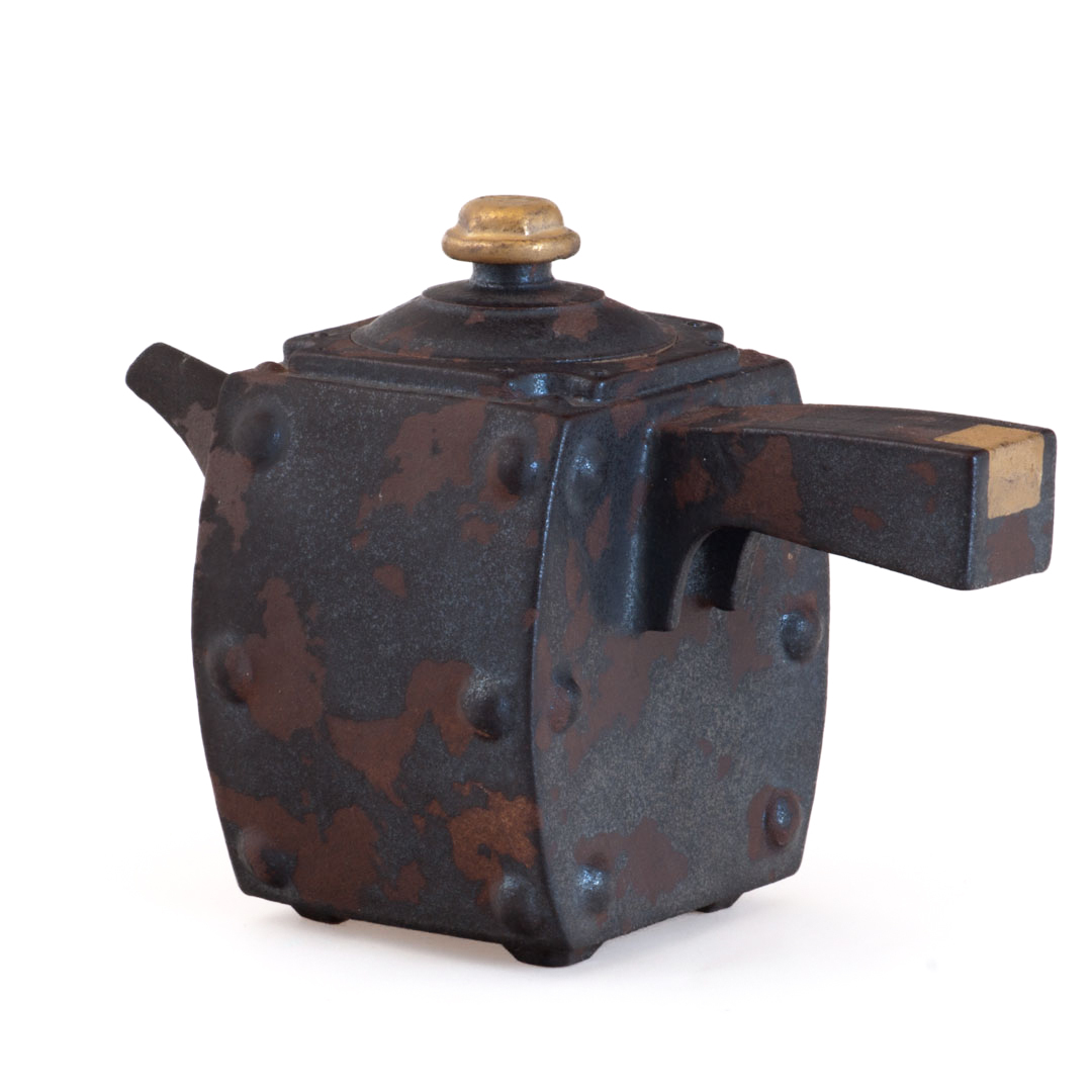 陶瓷 手作 茶壺 斑剝銅鏽 陶板壺