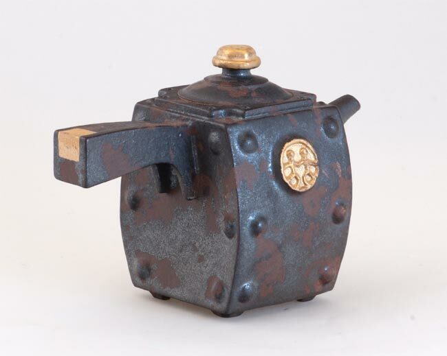 鹿港窯禮品館│陶瓷 手作 茶壺 斑剝銅鏽 陶板壺