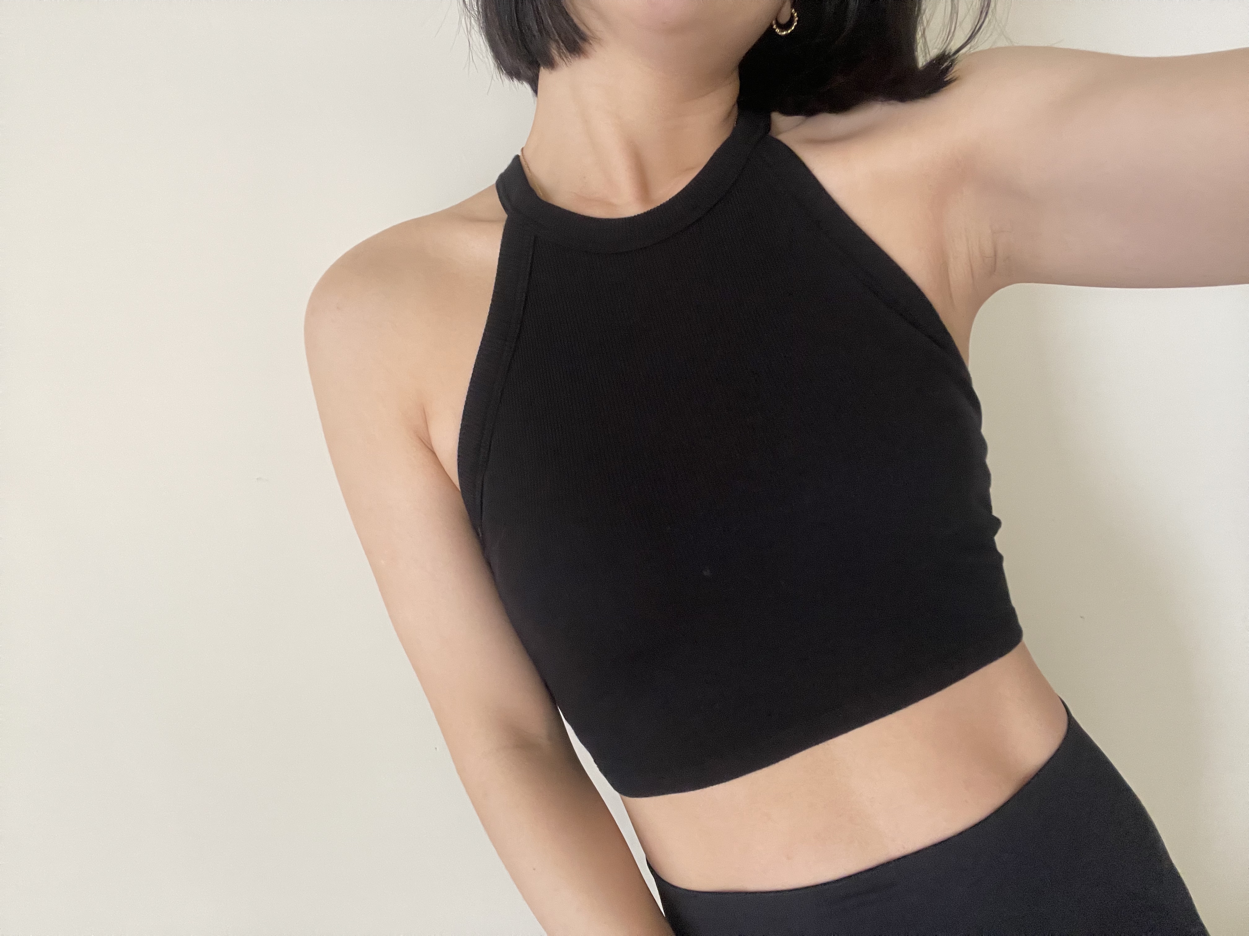 辣妹必備削肩顯瘦短版胸墊背心（bratop）（現貨）