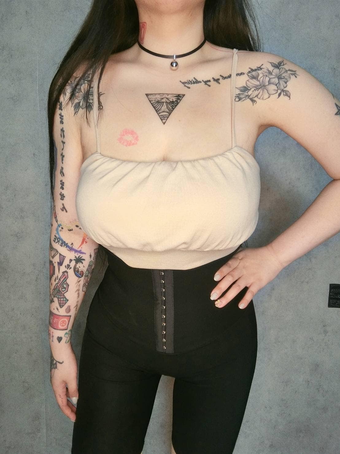 超收腹鯊魚排扣馬褲*訂製加大款*