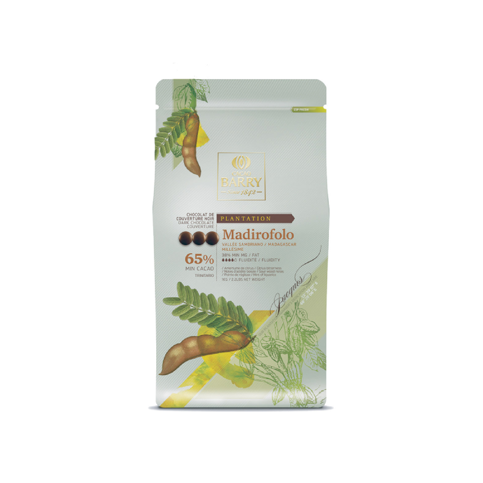 [ 頂級巧克力 ] Cacao barry 65%馬達加斯加 曼蒂法若莊園巧克力(鈕扣狀)