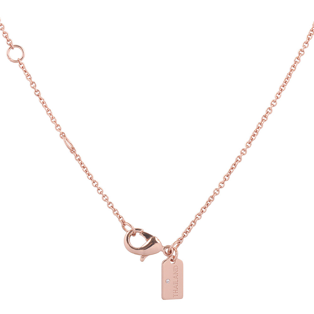 【COACH】C Logo/金屬/玻璃水鑽三圓環項鍊(玫瑰金) CI902 RGD