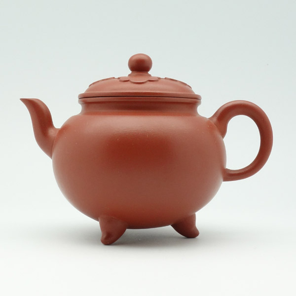 鹿港窯禮品館│意象紫砂茶壺【金如意】 朱泥