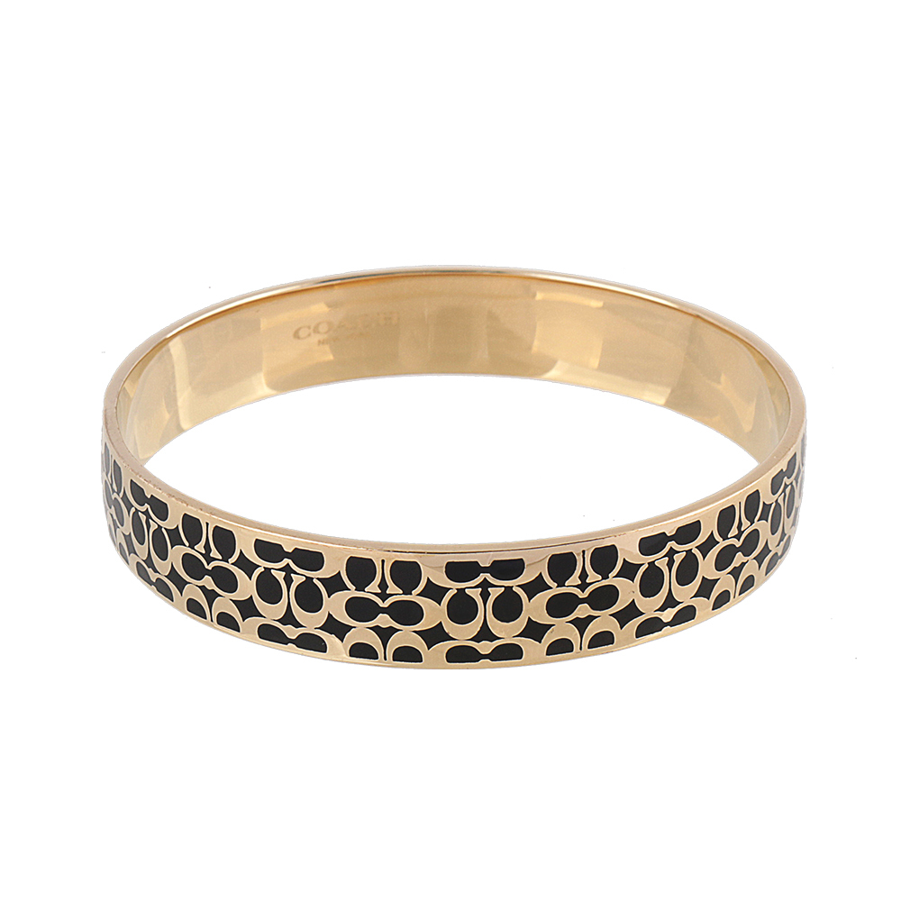 【COACH】滿版CC Logo 不可調手鐲