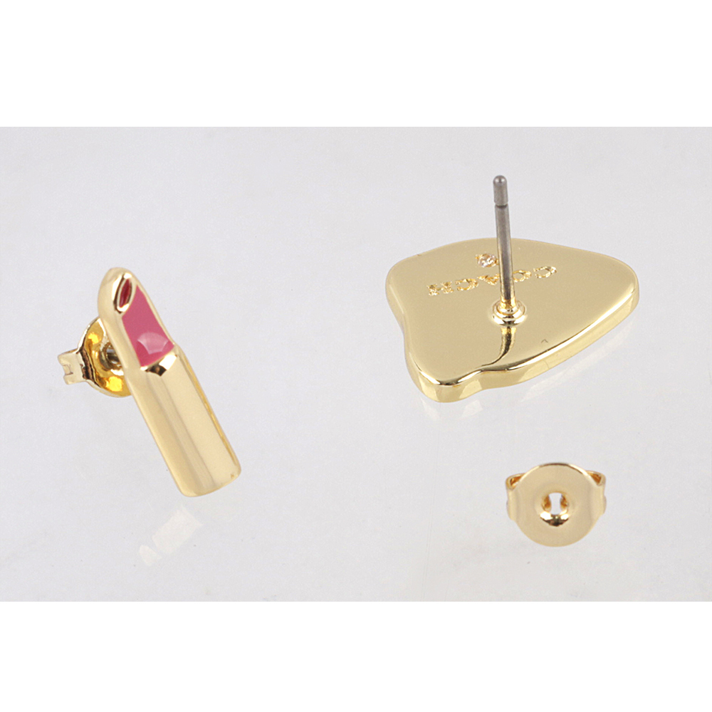 【COACH】Coach X Tom Wesselmann 嘴唇及唇膏造型針式耳環(紅色) CL232 GDRD